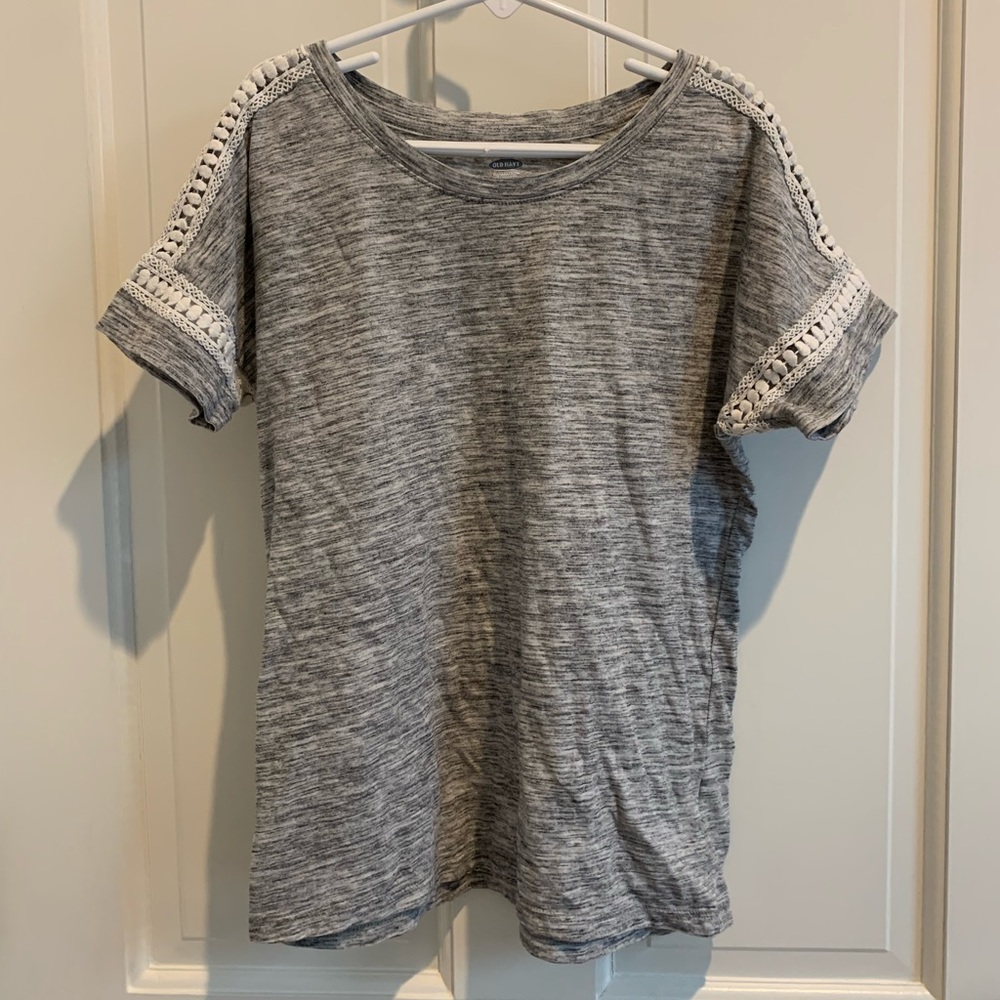 Heathered grey girls t shirt